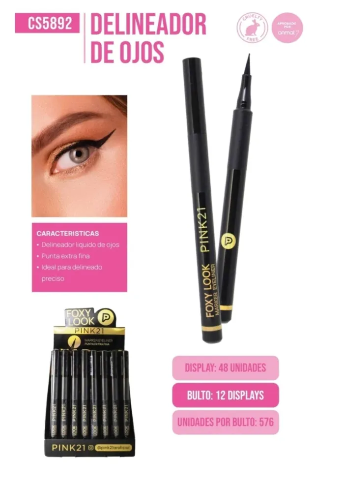 Delineador en fibra líquido Pink 21  2