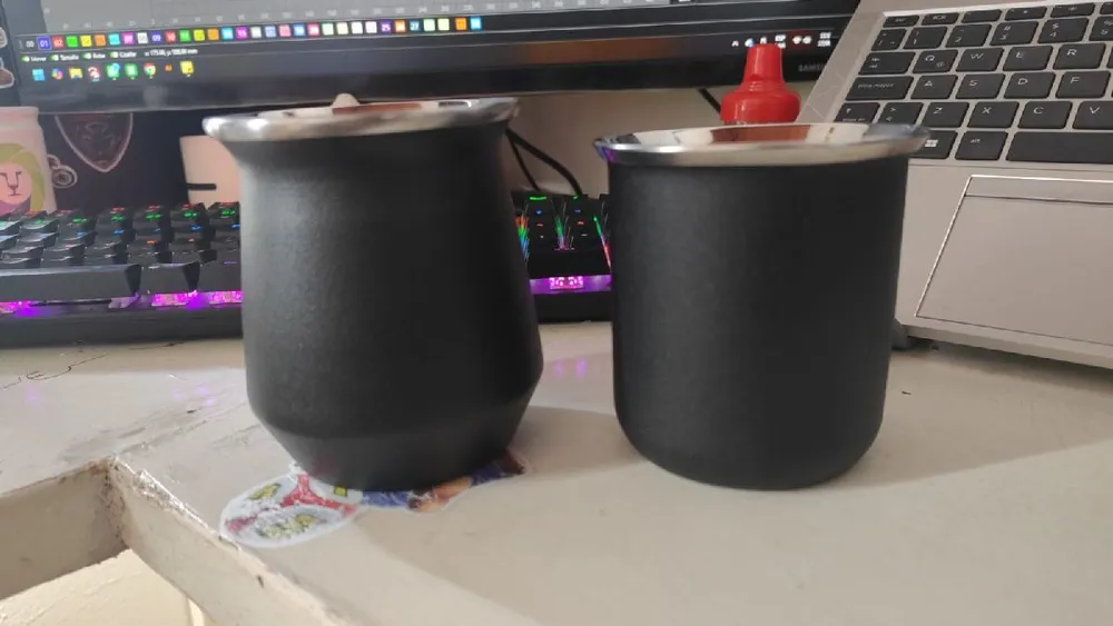 Mate térmico de Acero Inoxidable Negro