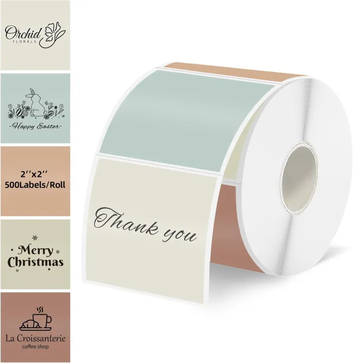 Rollo de etiquetas autoadhesivas 50mm x 50mm