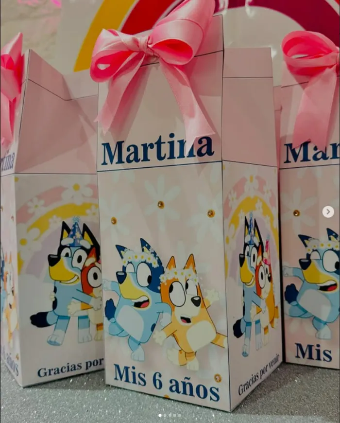 Milk box con moño 2