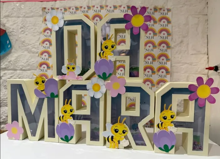 Letras y numeros 3d con visor