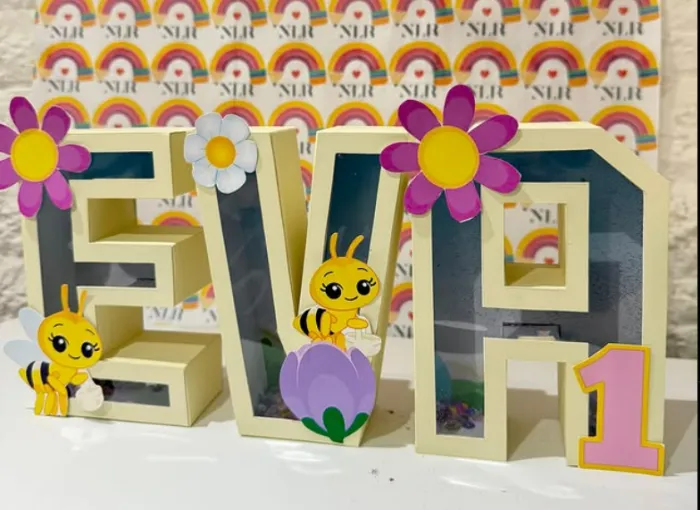 Letras y numeros 3d con visor 2
