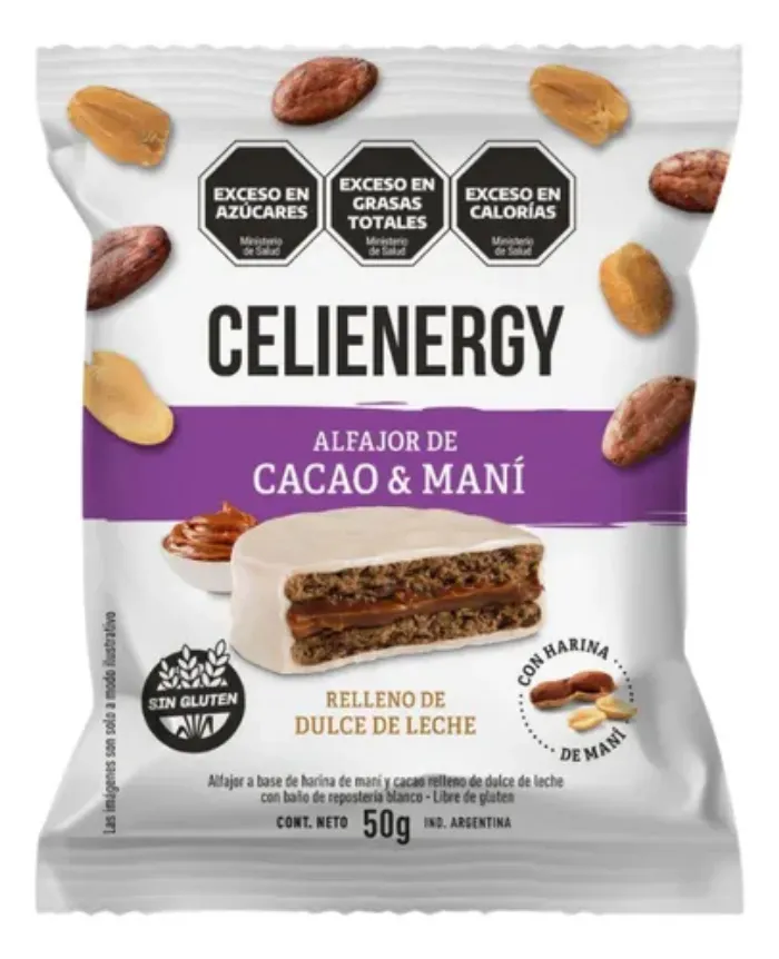 Alfajor Celienergy Cacao & Maní 50g