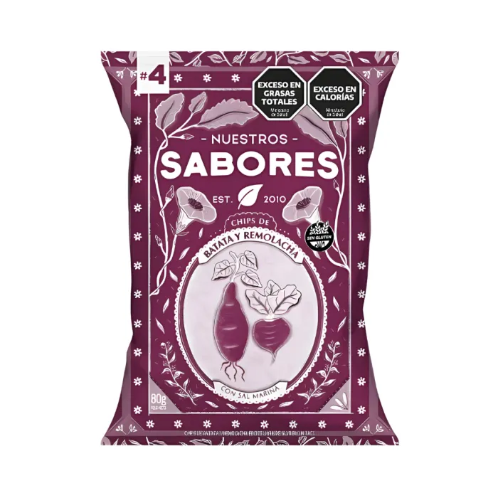 NUESTROS SABORES Chip de BATATITA Y REMOLACHA 80g