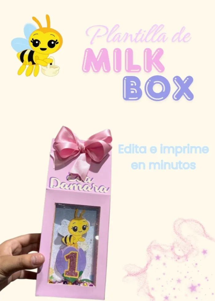 Plantilla de cajita Milk Box