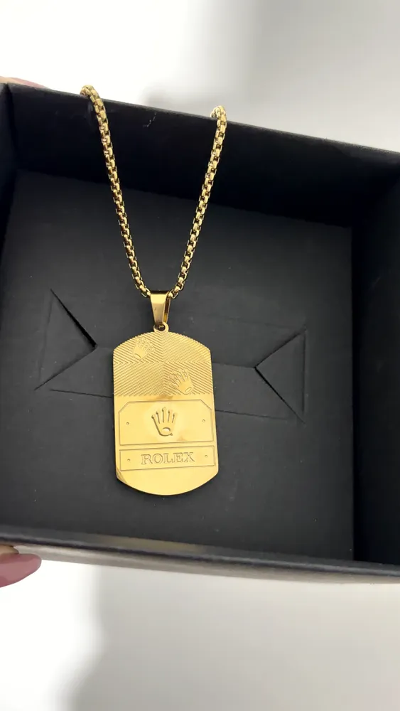 Collar Dije Rolex Dorado