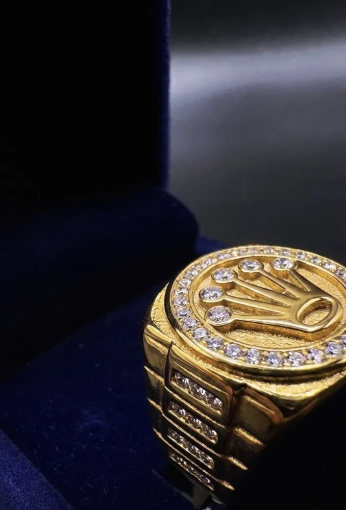 Anillo de acero inoxidable rolex 2