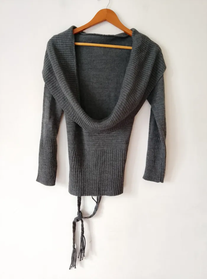 Sweater Tejido Cuello Abierto