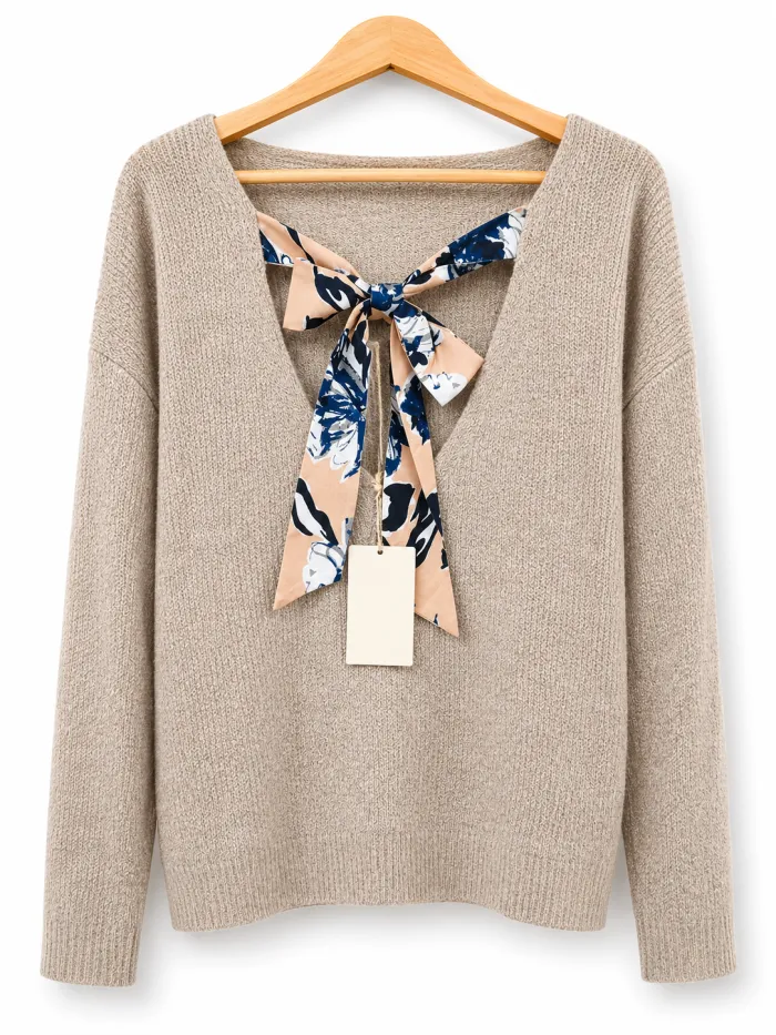 Sweter importado con lazo en espalda 