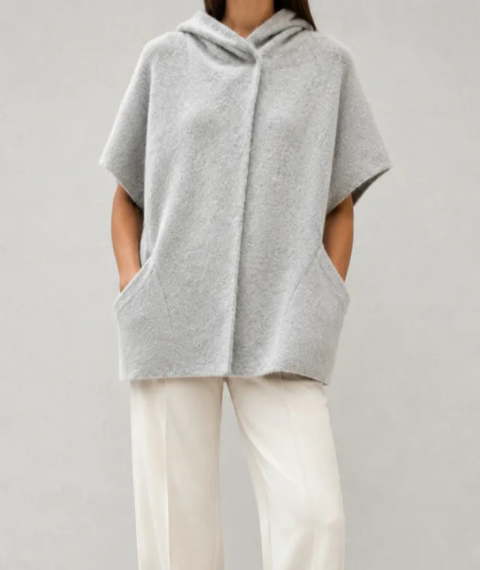 Poncho importado abrigado con capucha 