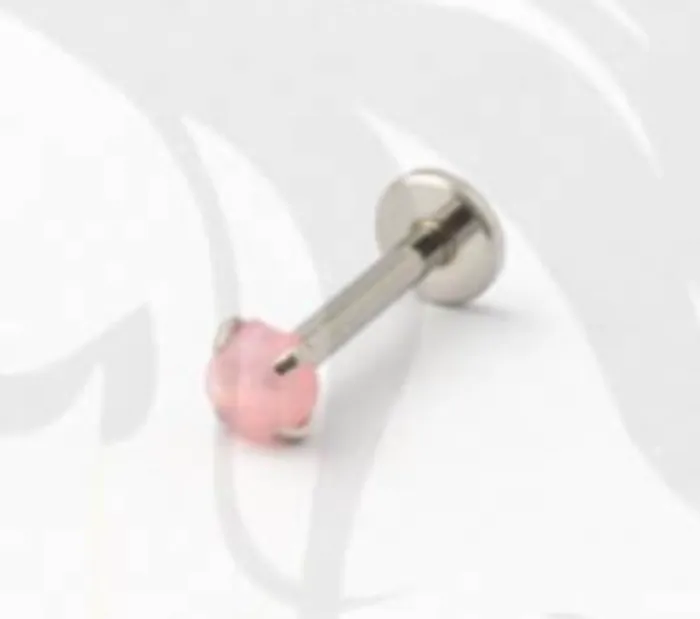 labret rosca interna rosa - blanca - verde 