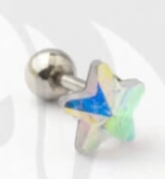 labret corazon/estrella/gota blanco AB