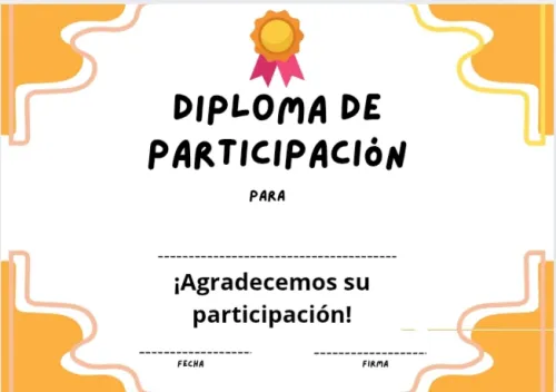 Diploma de reconocimiento.