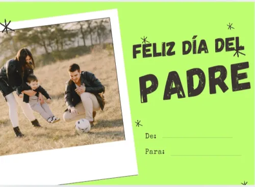 Tarjeta para el dia del padre.