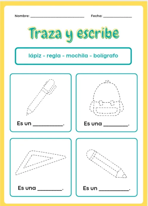 Hoja de trabajo.