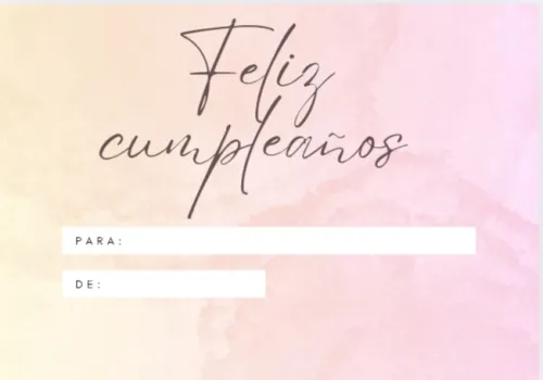 Tarjeta para regalar.