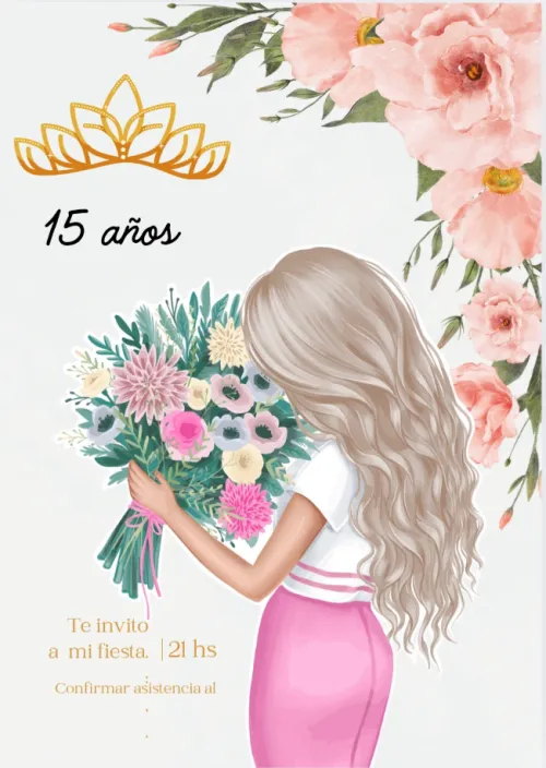 Tarjeta de Invitaciòn de 15 años.