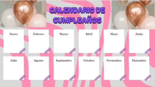 Calendario de cumpleaños.