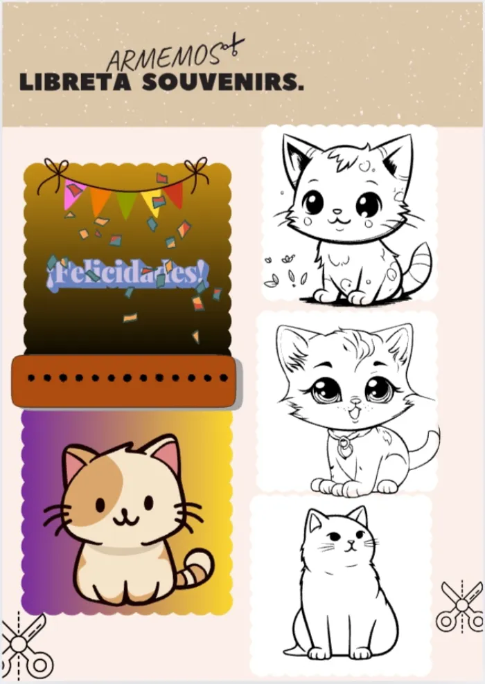 Libreta souvenirs para cumpleaños.