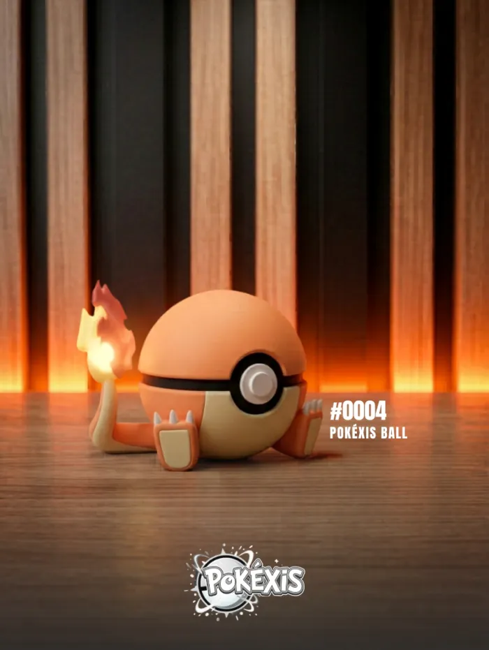 Pokéxis Bola Coleccionable #0004 - Charmander