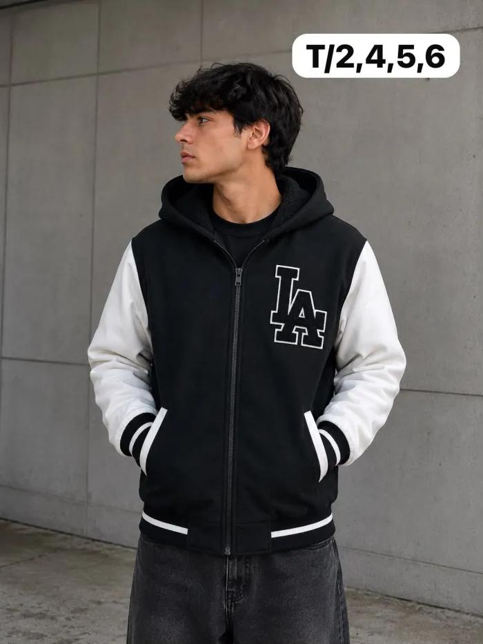 CAMPERA UNIVERSITARIA CON PIEL