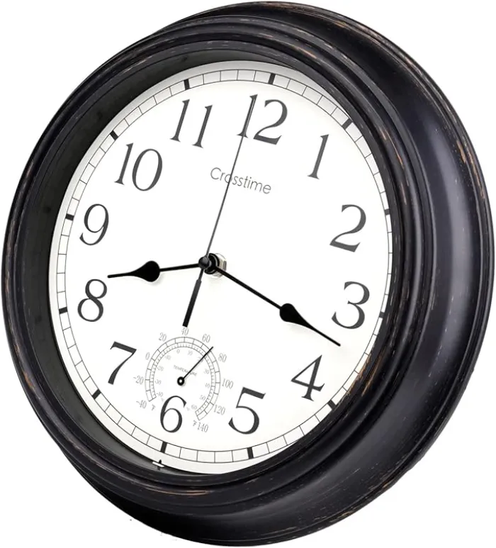 Reloj de Pared Clásico con Termómetro 2