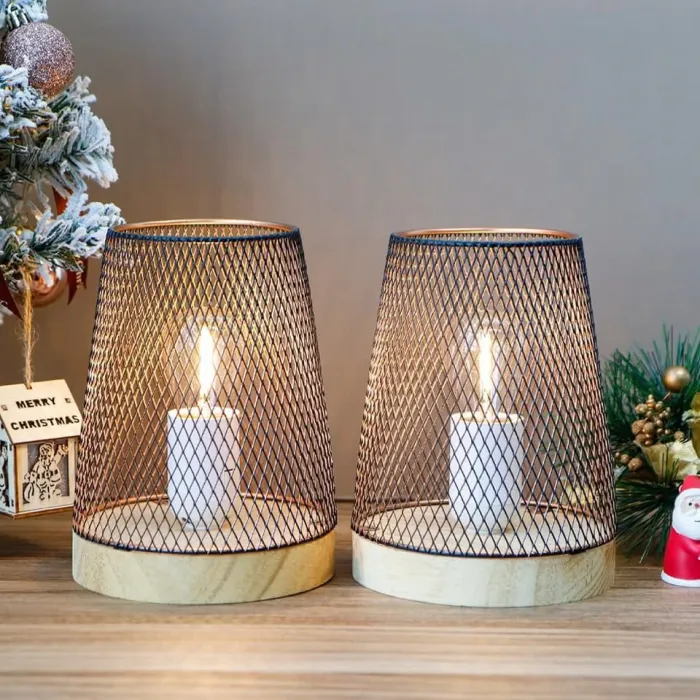 Lámpara Decorativa de Malla Metálica