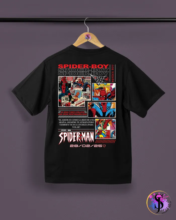 DUO DE PLAYERAS SPIDER PARA PAREJAS 2