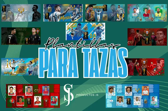 15 Plantillas editables para tazas