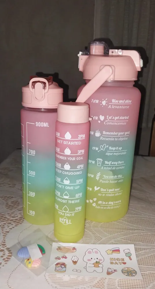 Set botella motovacional x 3