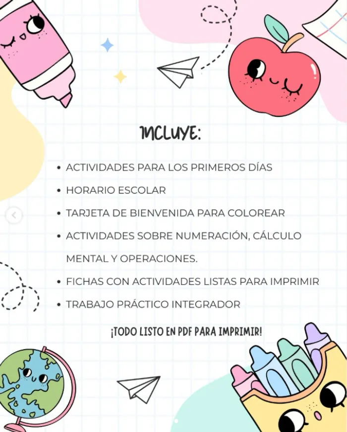 KIT COMIENZO DE CLASES 5TO GRADO MATEMÁTICA 2