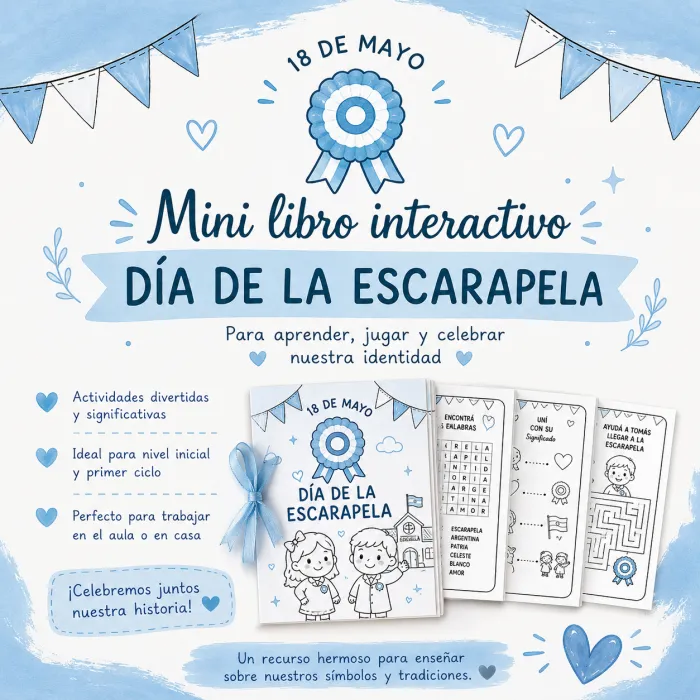 Mini libro interactivo "Día de la escarapela"