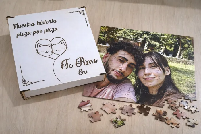 Rompecabezas 23x31 Con 140 piezas caja madera