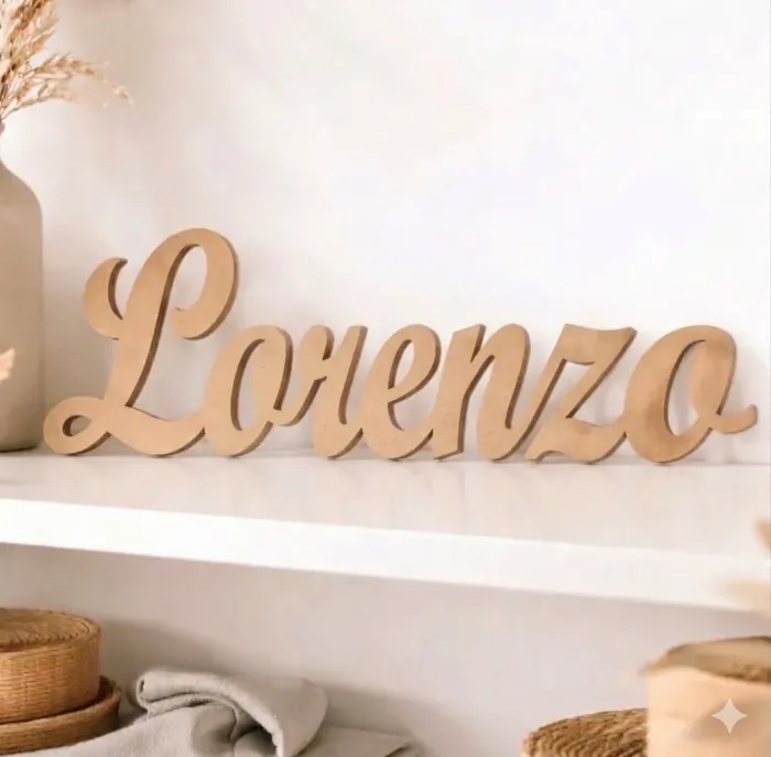Nombre personalizado 40cm largo 3mm decorativo