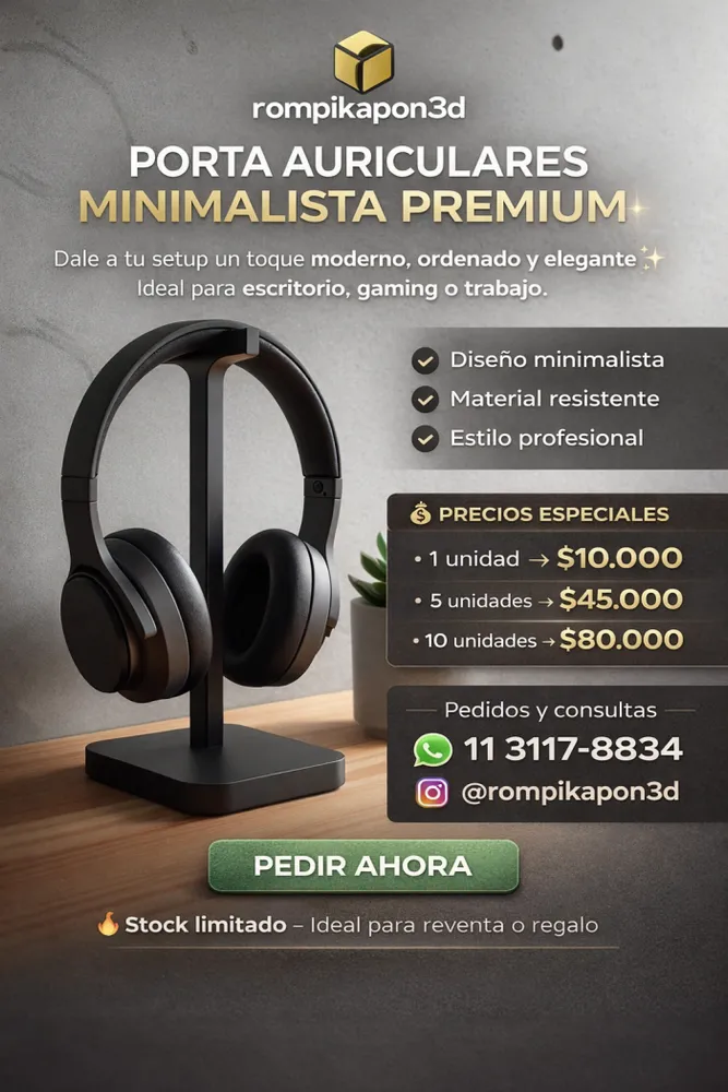 Soporte Porta auriculares