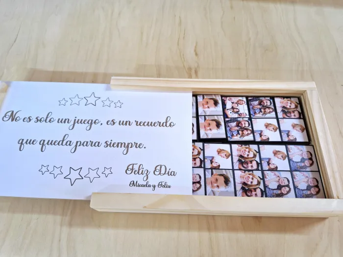 Domino personalizado caja madera premium 2