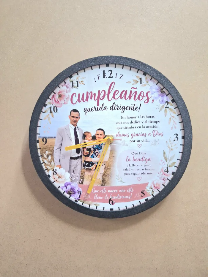 Dia del Padre reloj Personalizado de madera 