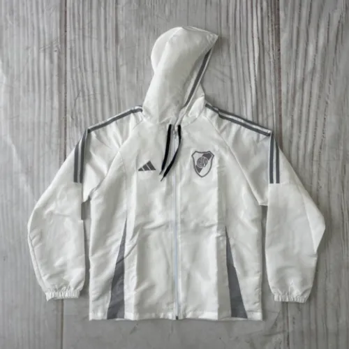 CAMPERA-RIVER PLATE- ROMPEVIENTOS BLANCA