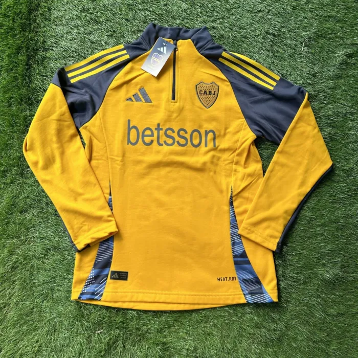 BUZO MEDIO CIERRE - BOCA JUNIOR AMARILLO 2025