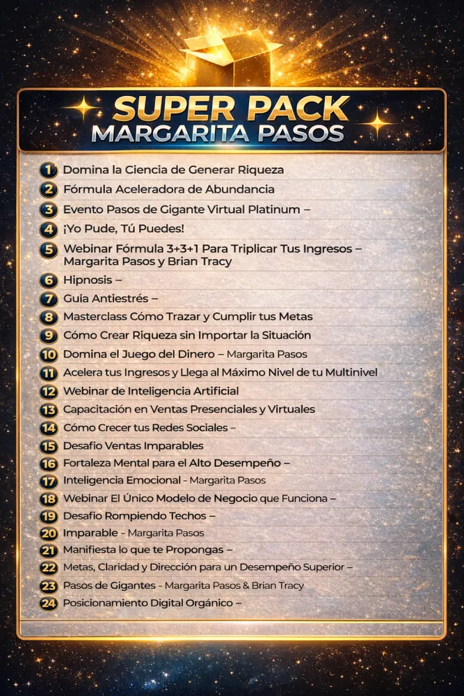SUPER PACK DE MARGARITA PASOS ( 24 CURSOS) 2