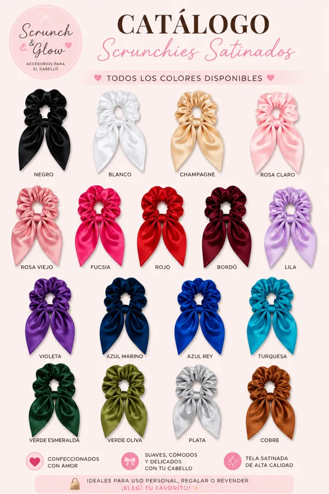 ✨ Pack de 6 Scrunchies Bonny ✨ 2