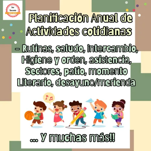 Planificación Anual de actividades cotidianas