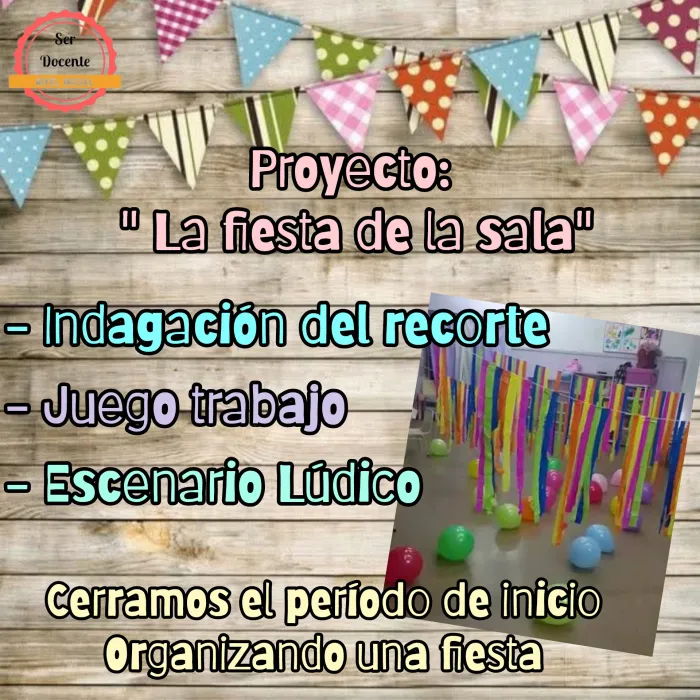 Proyecto "La fiesta de la sala" periodo de inicio