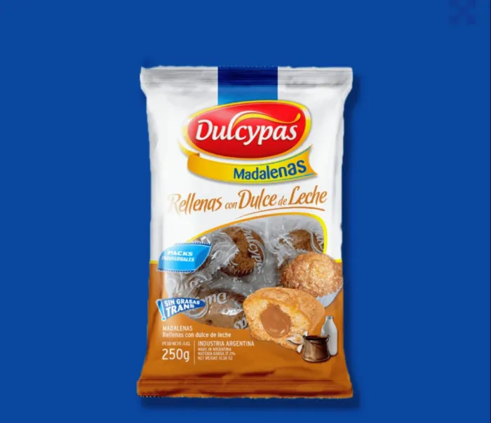 Madalena rellena c/dulce x 10 paquetes x 200 g