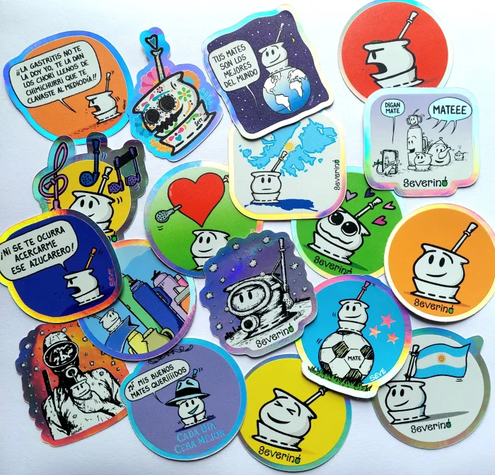 Stickers holgráficos sueltos - 5 UNIDADES