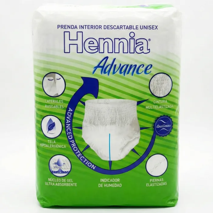 Ropa interior HENNIA ADVANCE G X8 UNIDADES