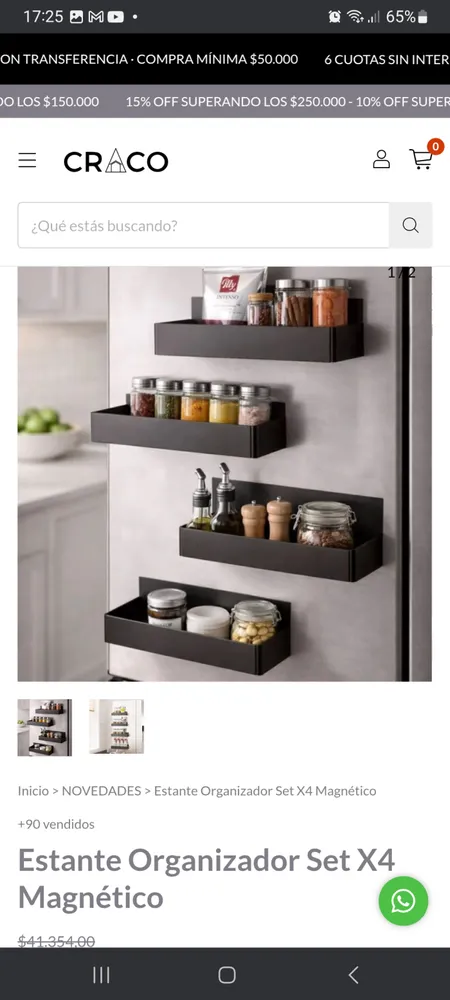 Estante Organizador Set X4 Magnético
