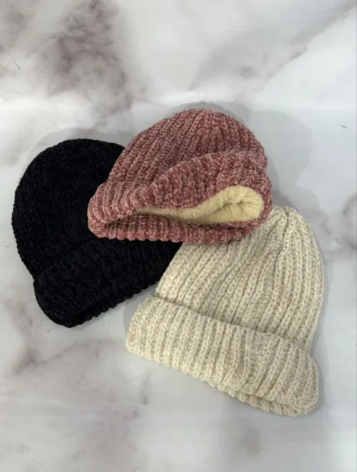 gorro con piel