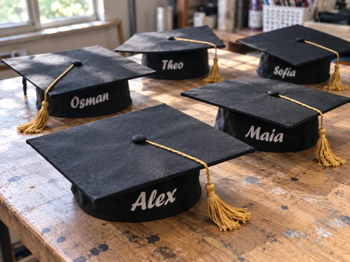 Gorros de egresados personalizados