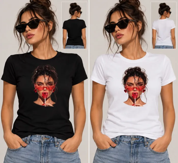 Remera entallada Cherry Pop